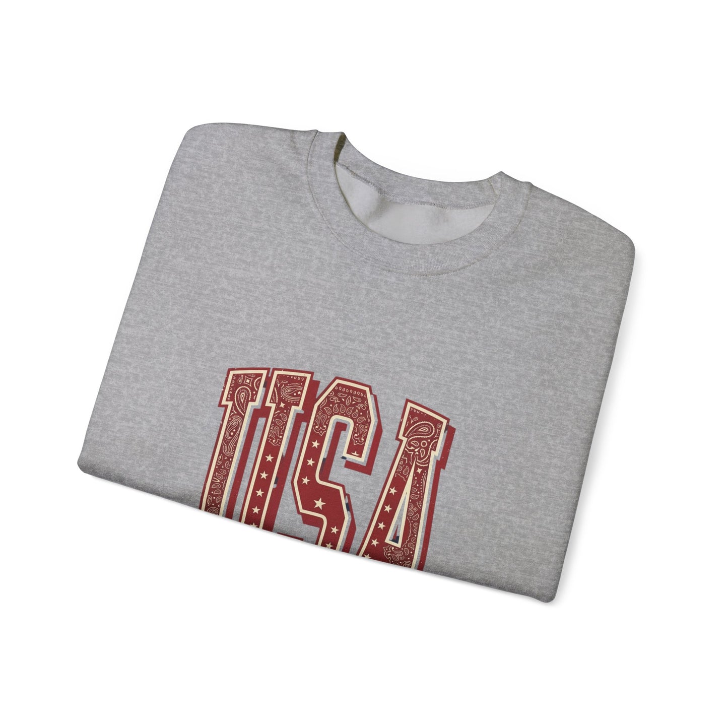 USA Vintage Americana Sweatshirt | 4th of July Patriotic Stars