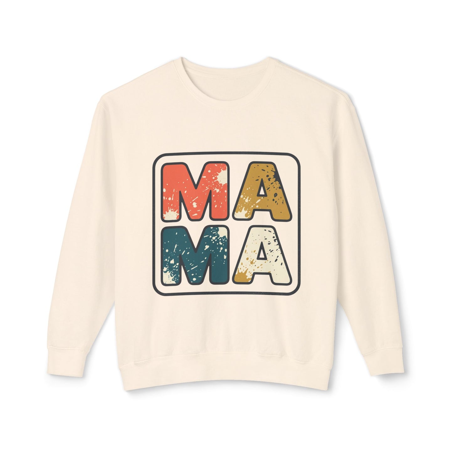 Mama Vintage Block Crewneck Sweatshirt — Retro Distressed "MAMA" Mom Gift