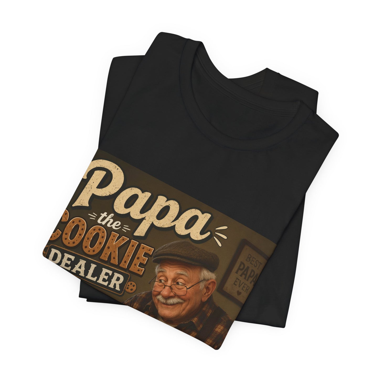 Papa the Cookie Dealer T-Shirt — Funny Grandpa Vintage Cookie Shirt for Father’s Day
