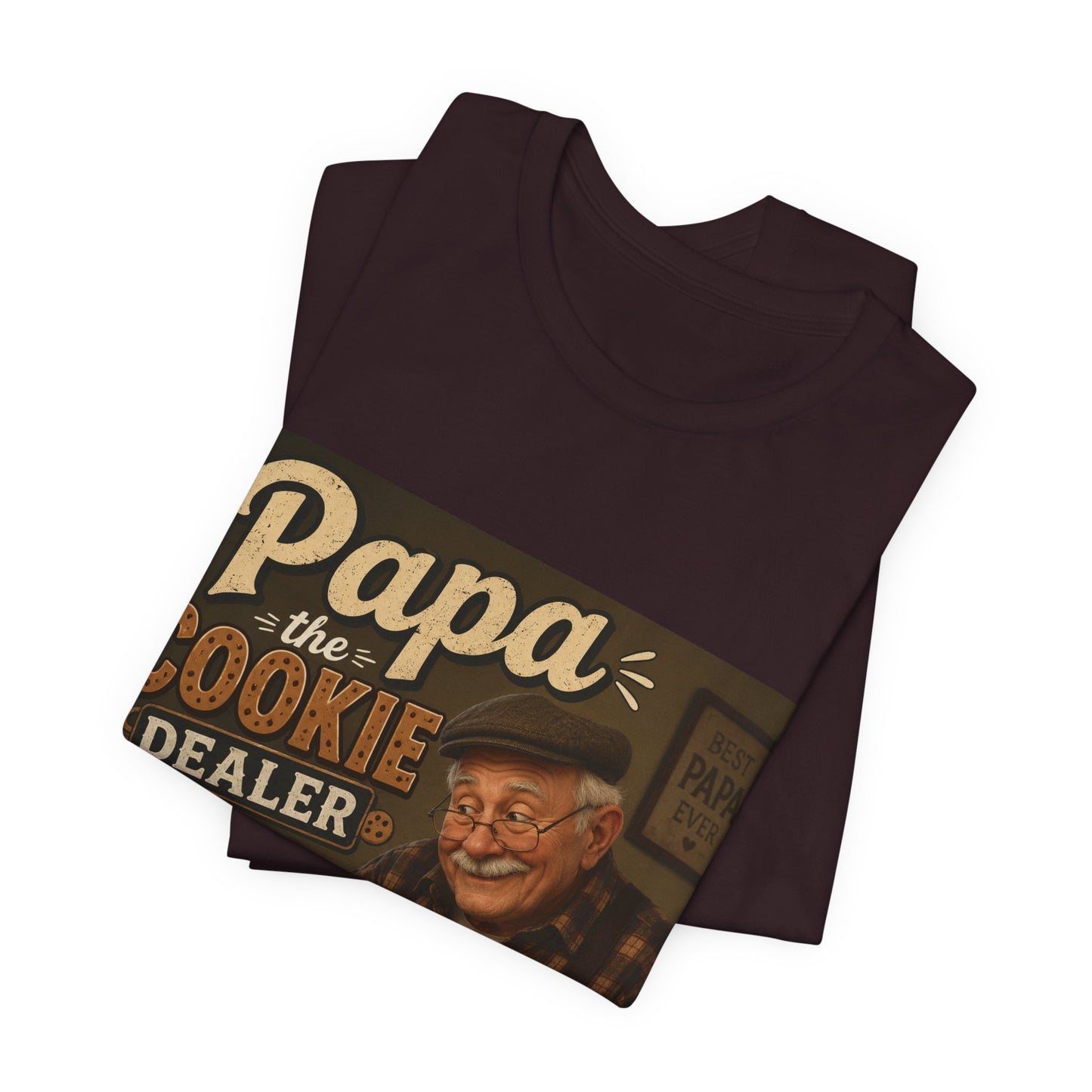 Papa the Cookie Dealer T-Shirt — Funny Grandpa Vintage Cookie Shirt for Father’s Day