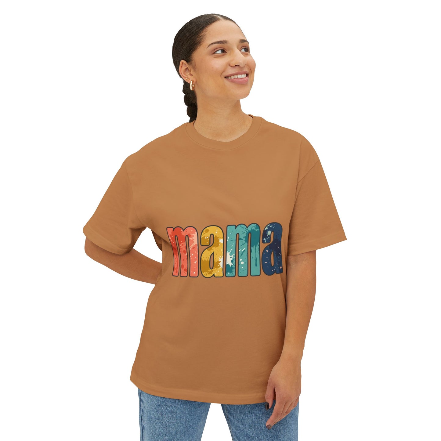 Mama Oversized Tee — Vintage Distressed Mothers Day Shirt