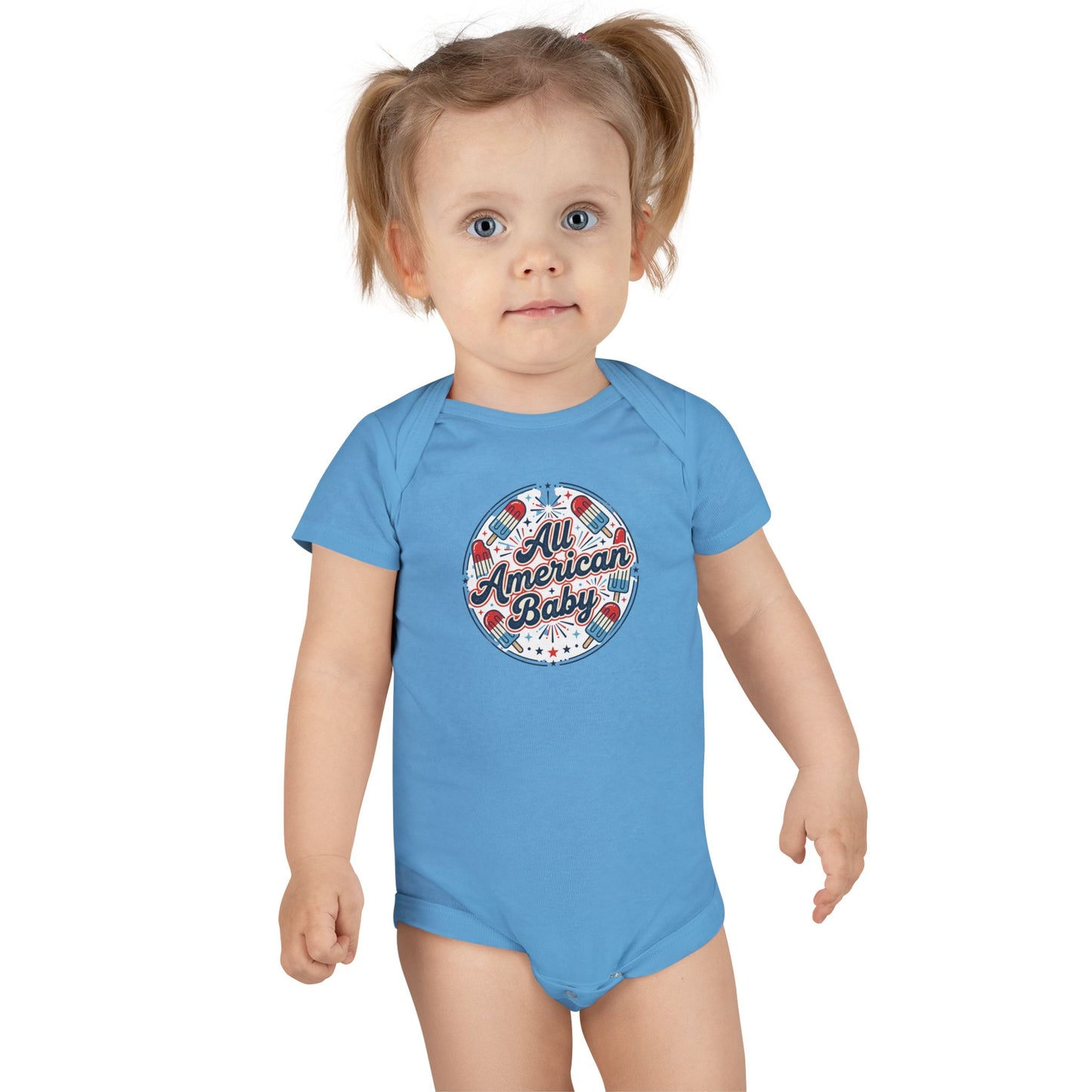 All American Baby Onesie - Patriotic 4th of July Infant Bodysuit
