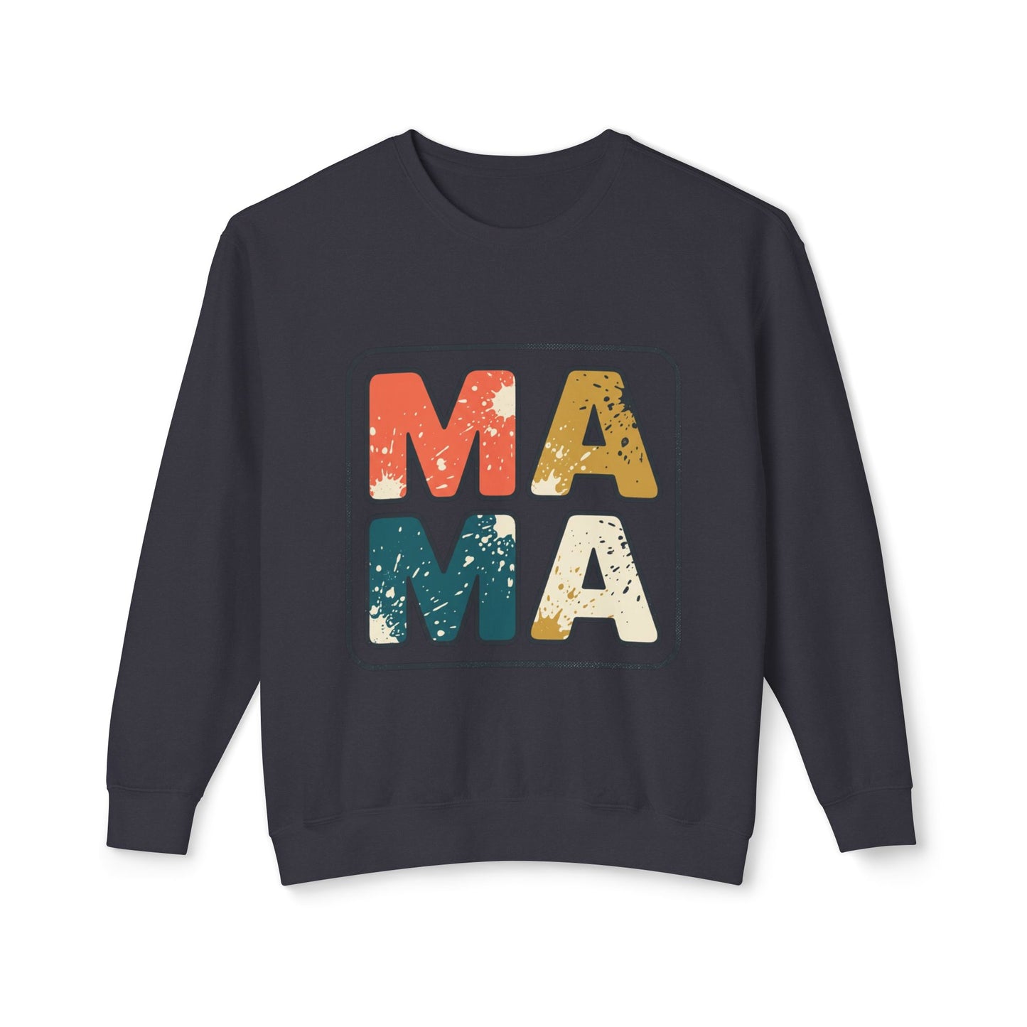 Mama Vintage Block Crewneck Sweatshirt — Retro Distressed "MAMA" Mom Gift
