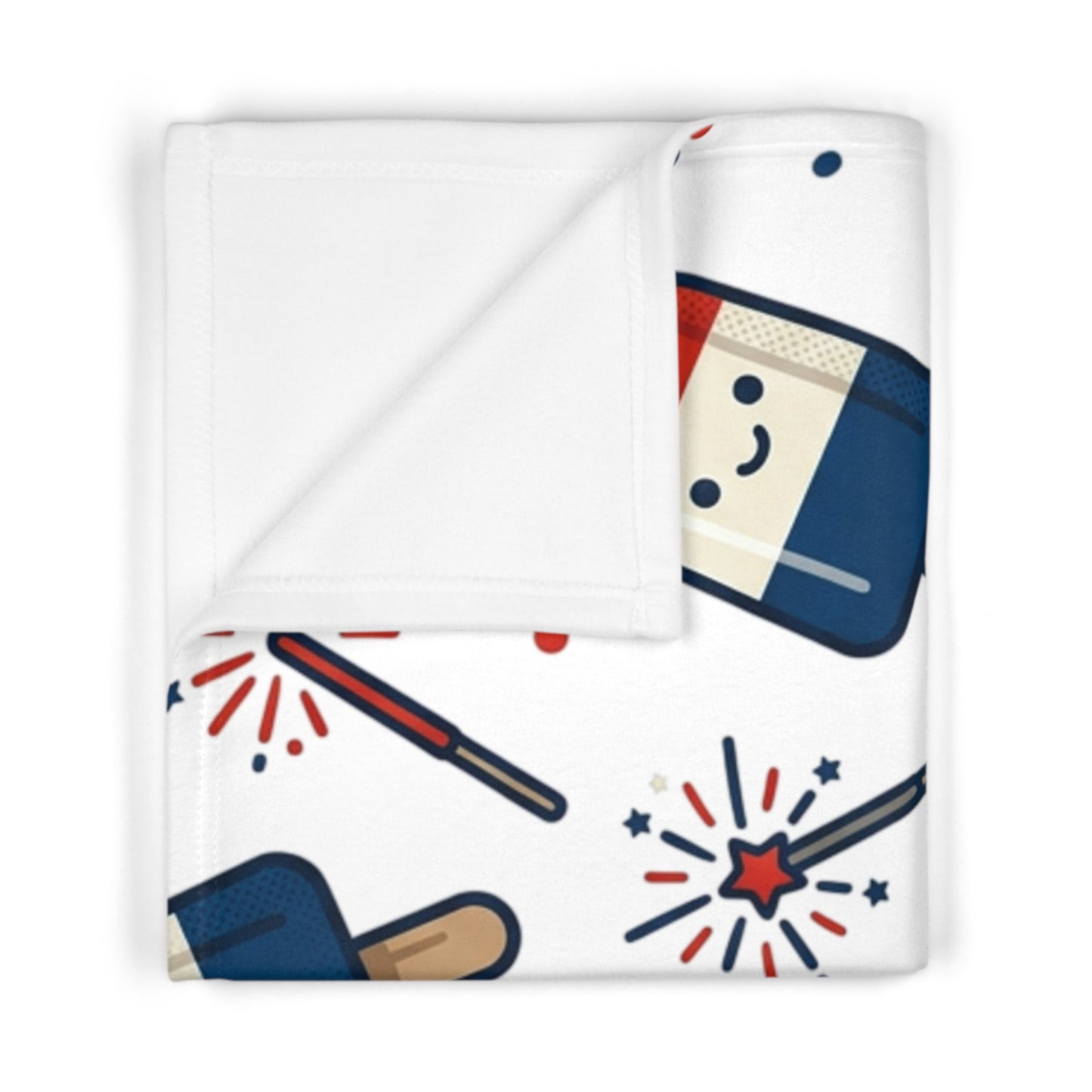 Patriotic Popsicle Baby Blanket – 4th of July Fleece Lovey