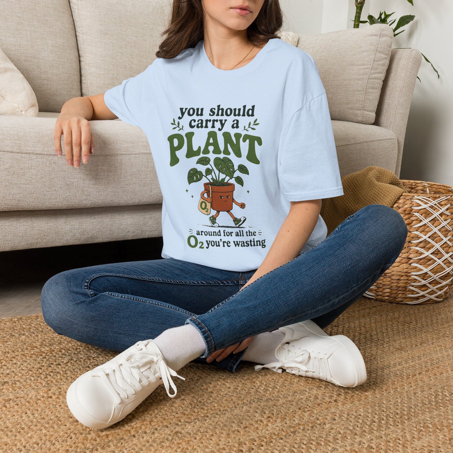 Sarcastic Plant TShirt — "You Should Carry a Plant" Cute Houseplant Graphic Tee