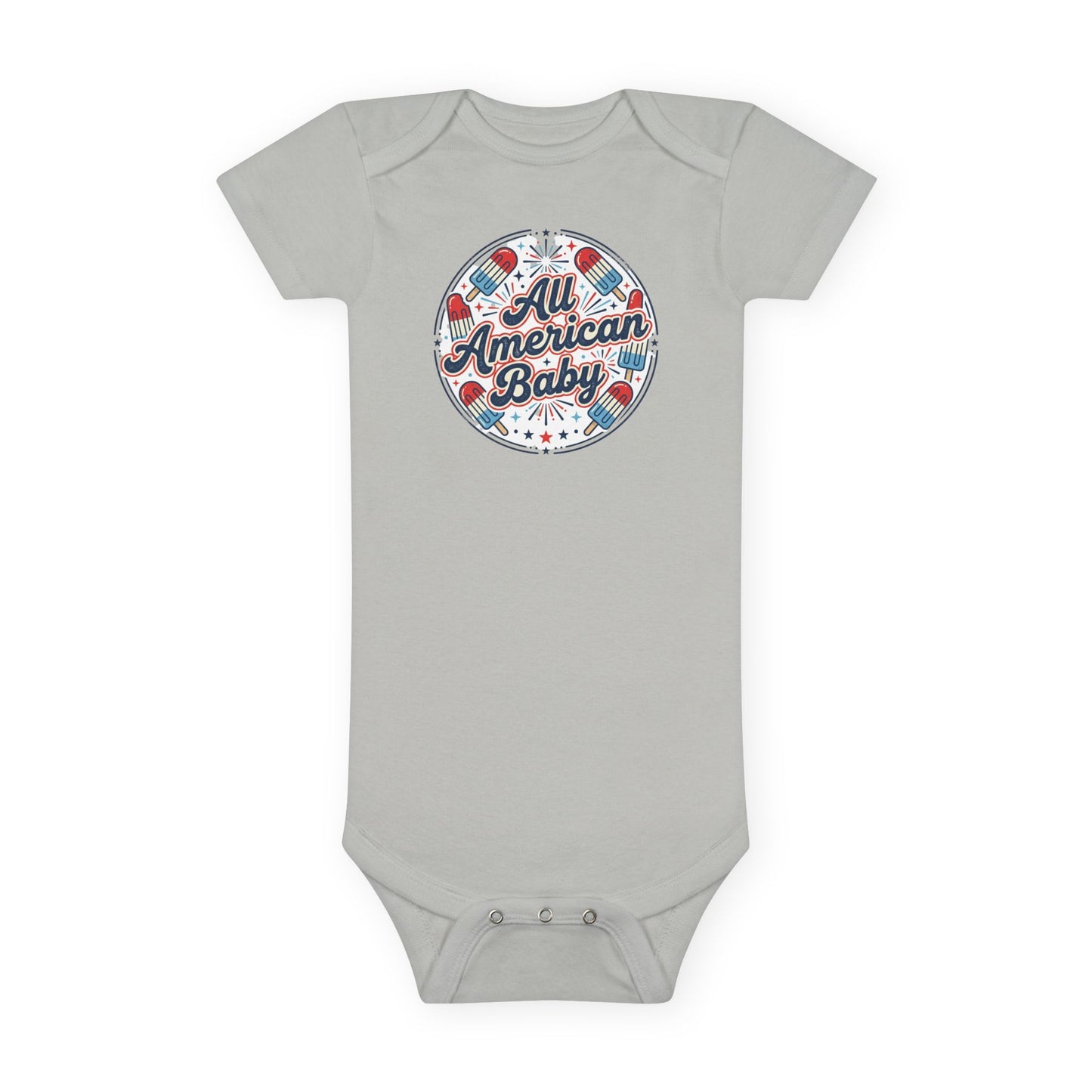 All American Baby Onesie - Patriotic 4th of July Infant Bodysuit