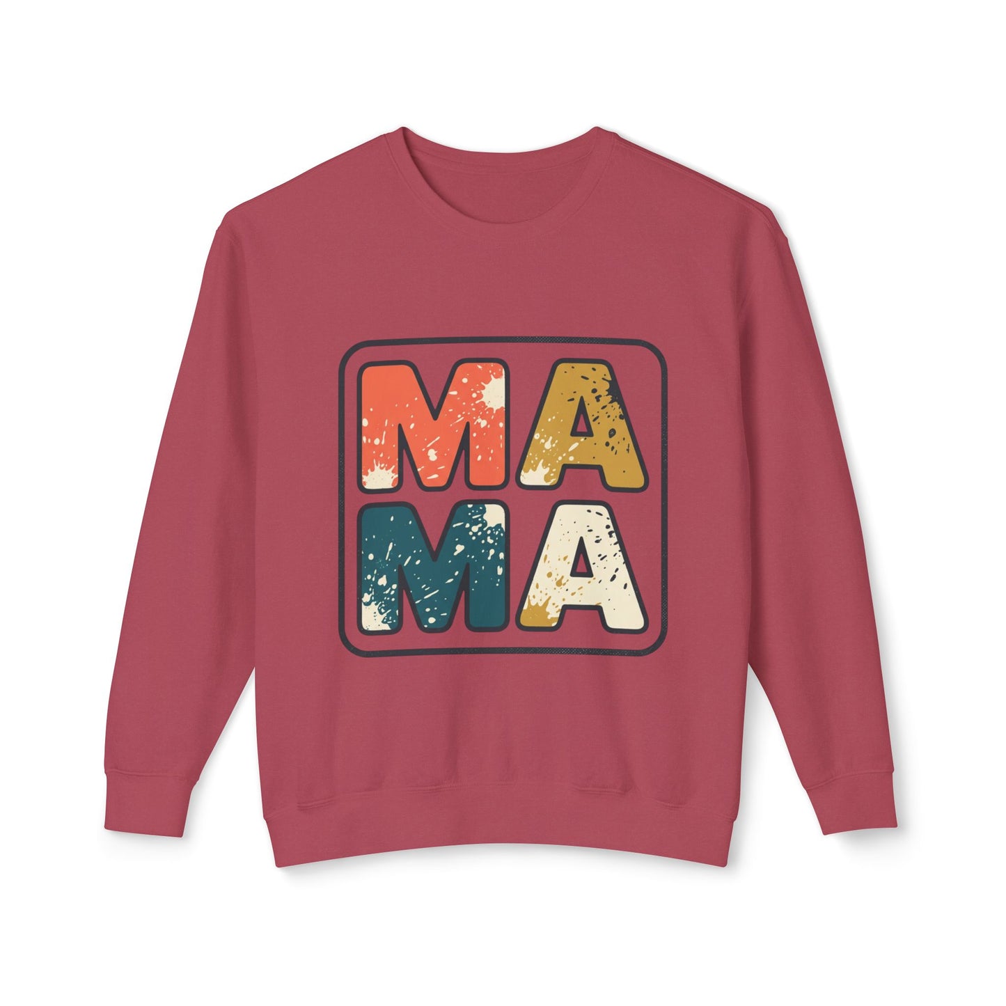 Mama Vintage Block Crewneck Sweatshirt — Retro Distressed "MAMA" Mom Gift