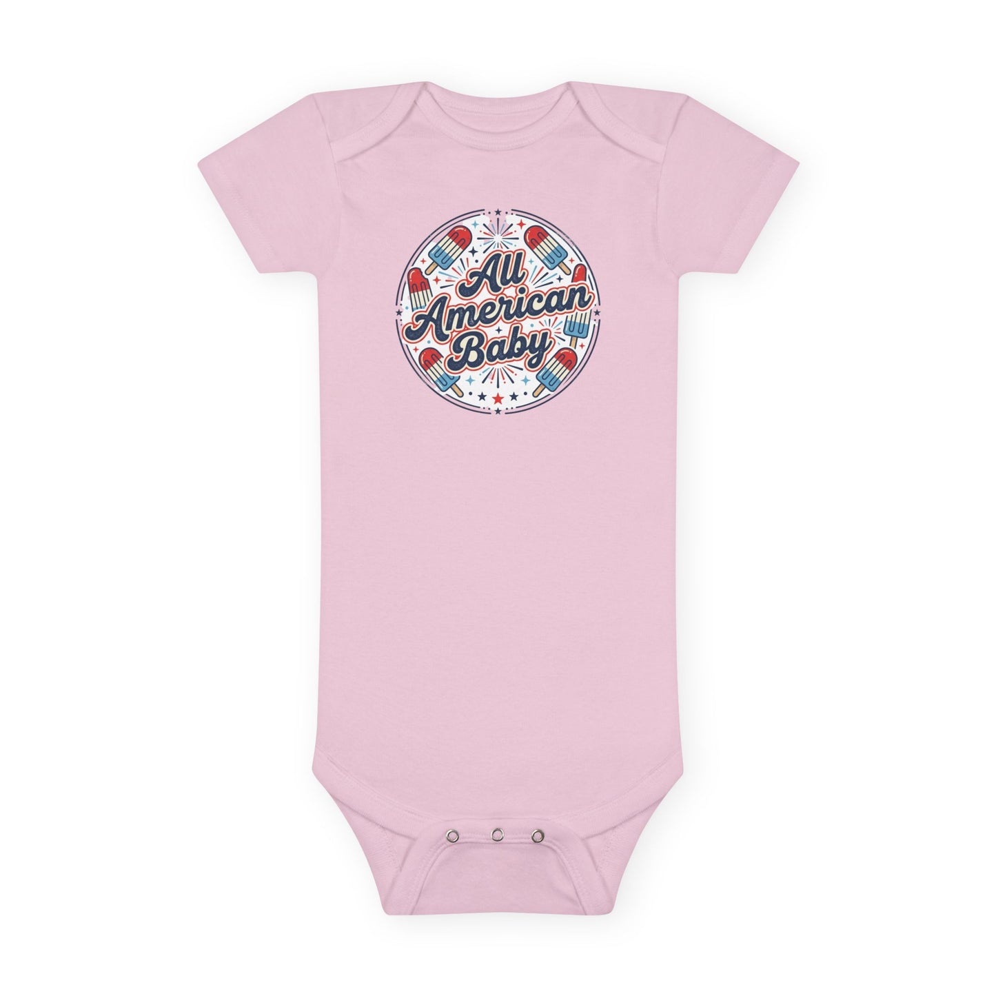 All American Baby Onesie - Patriotic 4th of July Infant Bodysuit