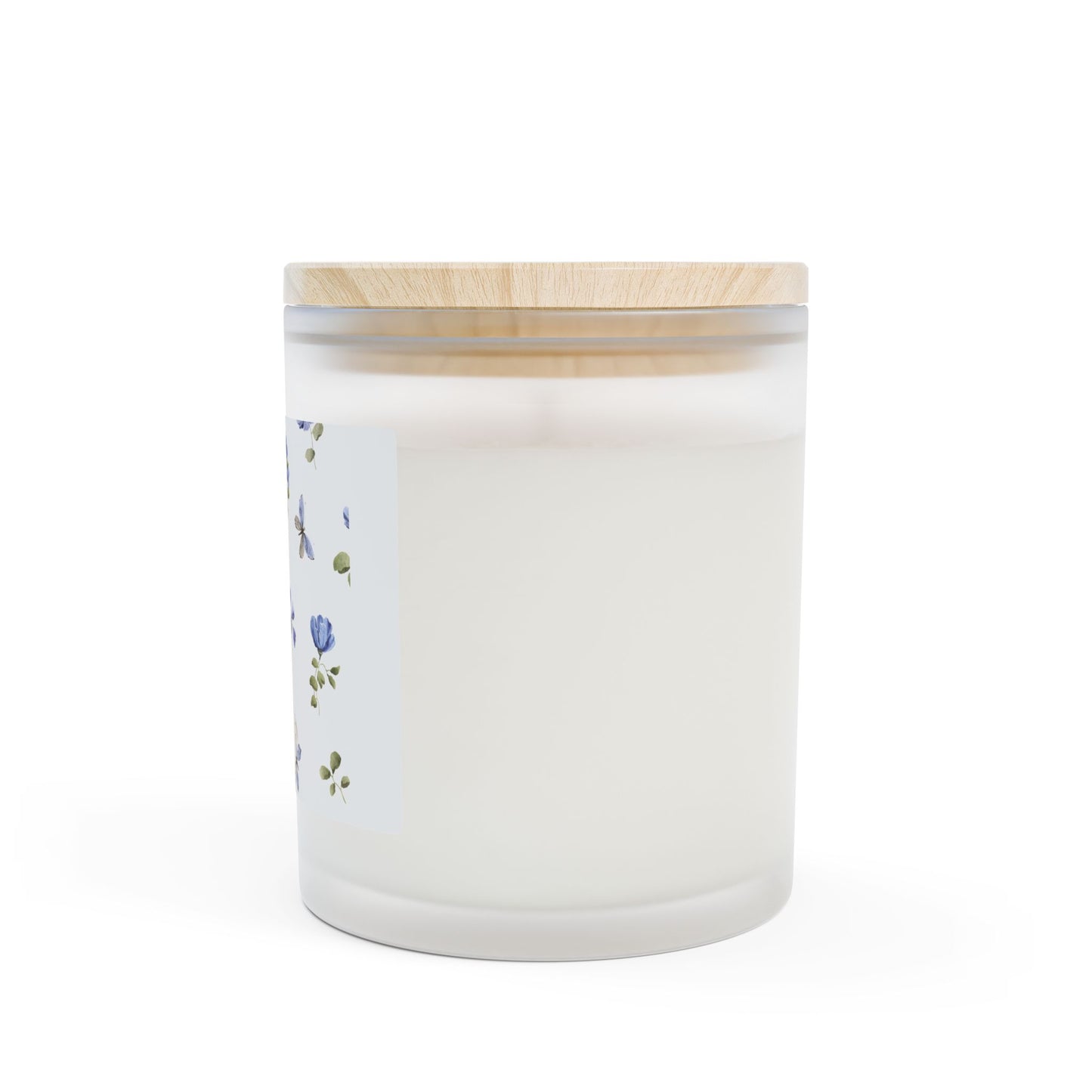 Frosted Glass Candle — Lavender Blossom Floral Scented Candle (11 oz)