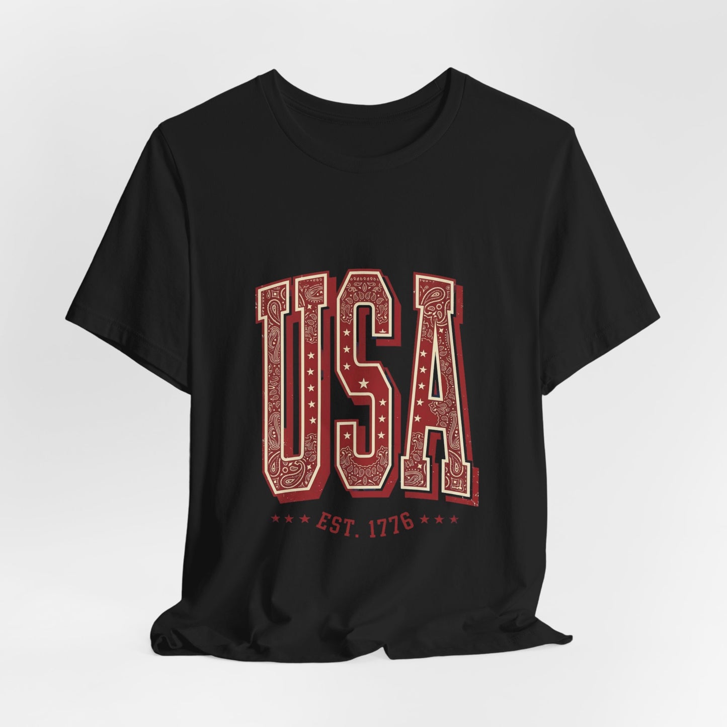 Vintage Americana USA Tee | 4th of July Patriotic Stars Distressed