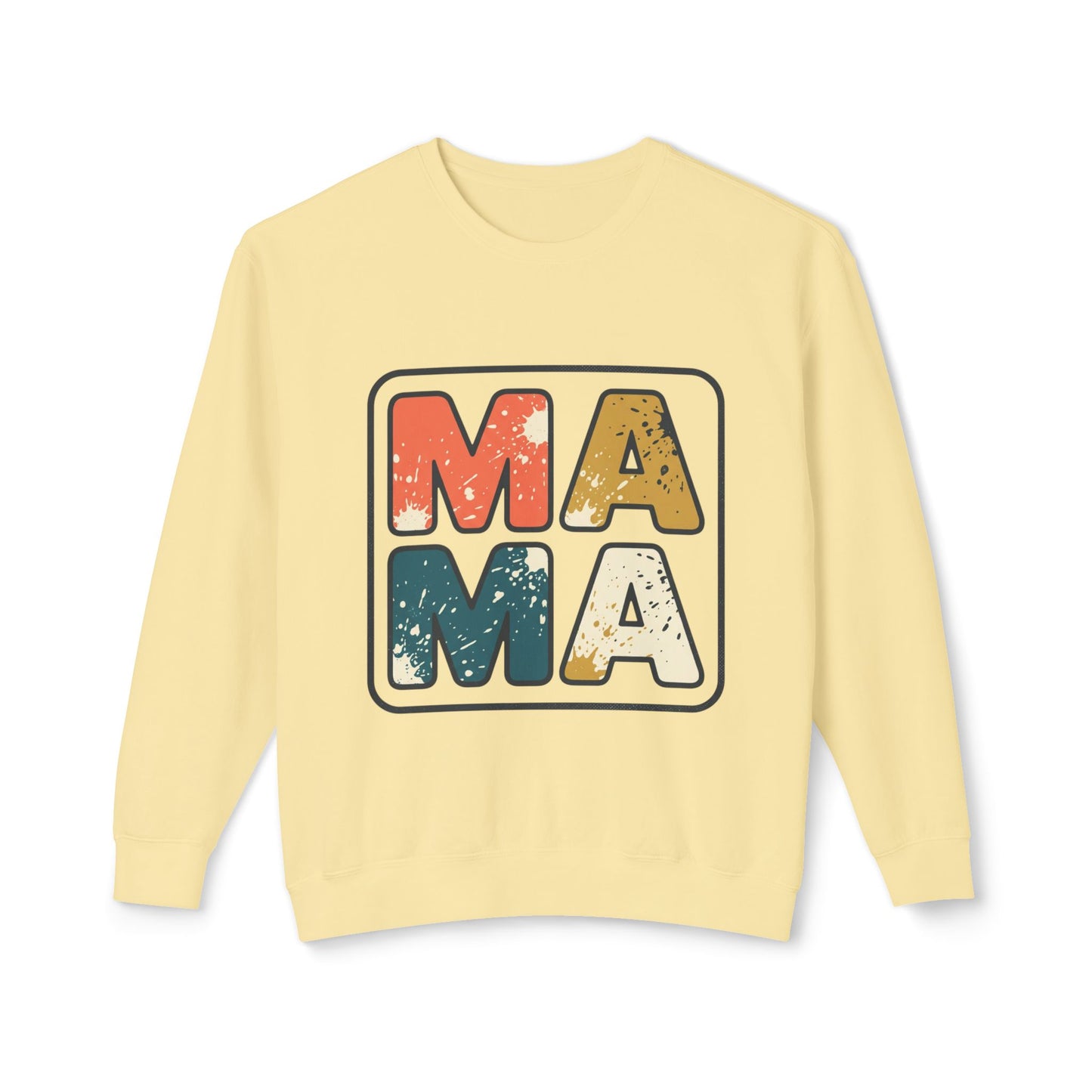 Mama Vintage Block Crewneck Sweatshirt — Retro Distressed "MAMA" Mom Gift