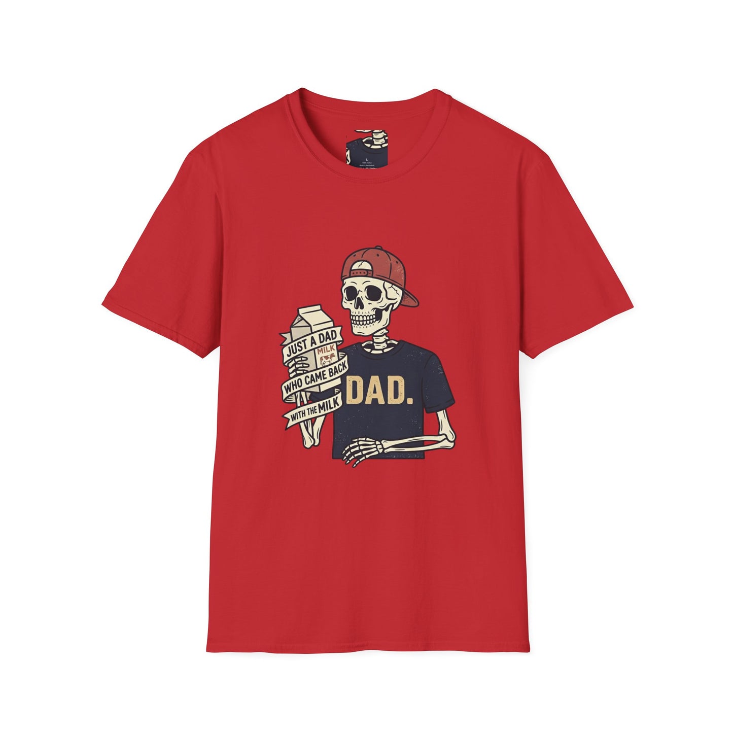 Dad Skeleton T-Shirt — "Just A Dad" Retro Skull Tee