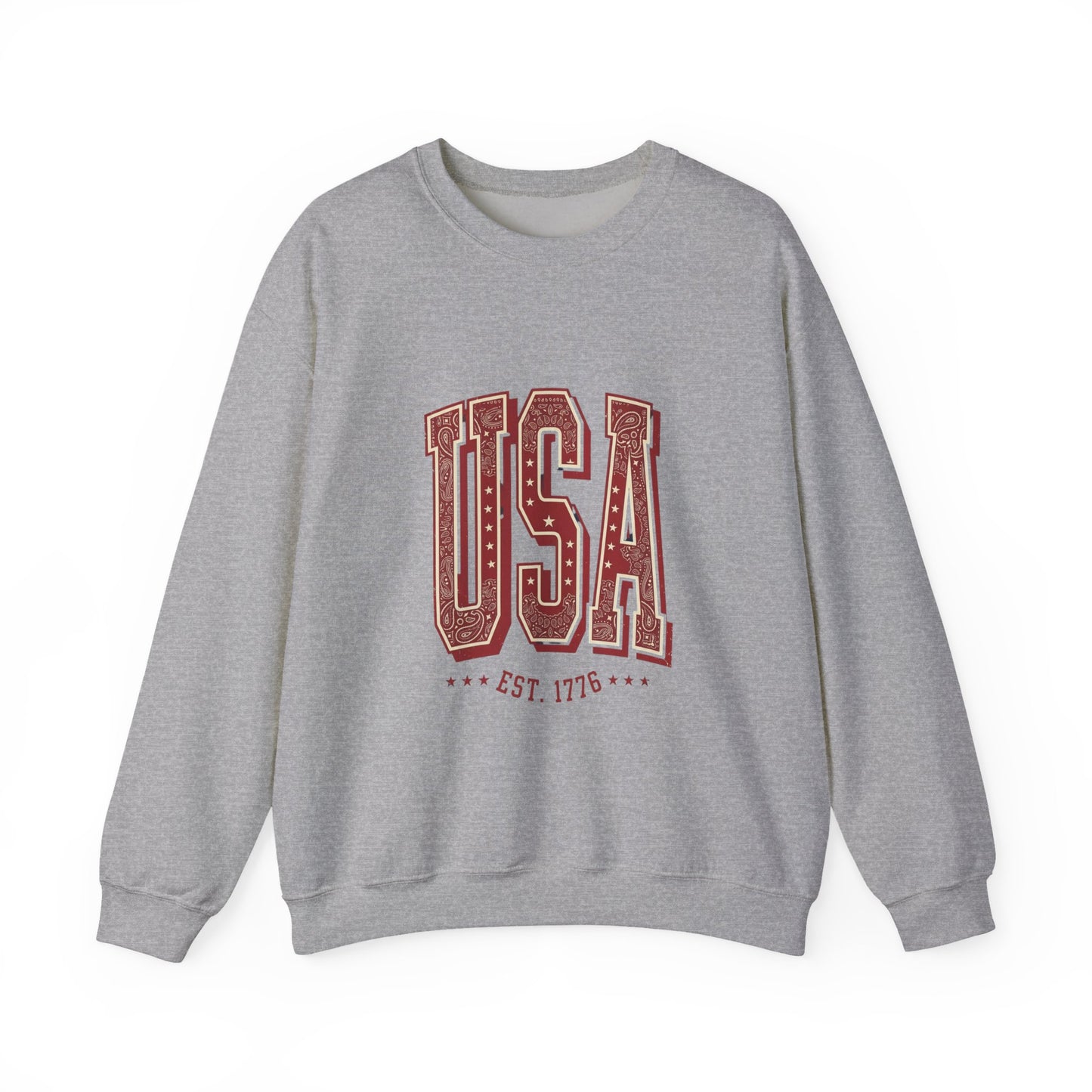 USA Vintage Americana Sweatshirt | 4th of July Patriotic Stars