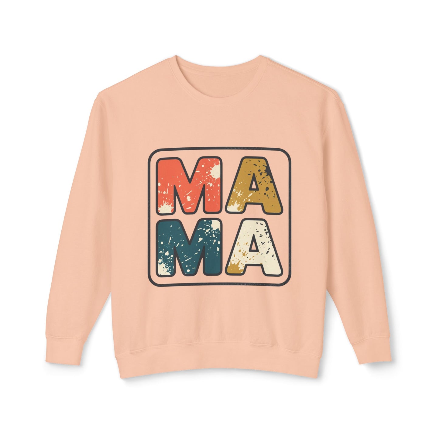 Mama Vintage Block Crewneck Sweatshirt — Retro Distressed "MAMA" Mom Gift