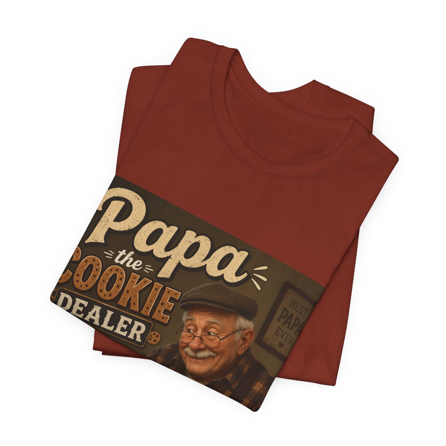 Papa the Cookie Dealer T-Shirt — Funny Grandpa Vintage Cookie Shirt for Father’s Day